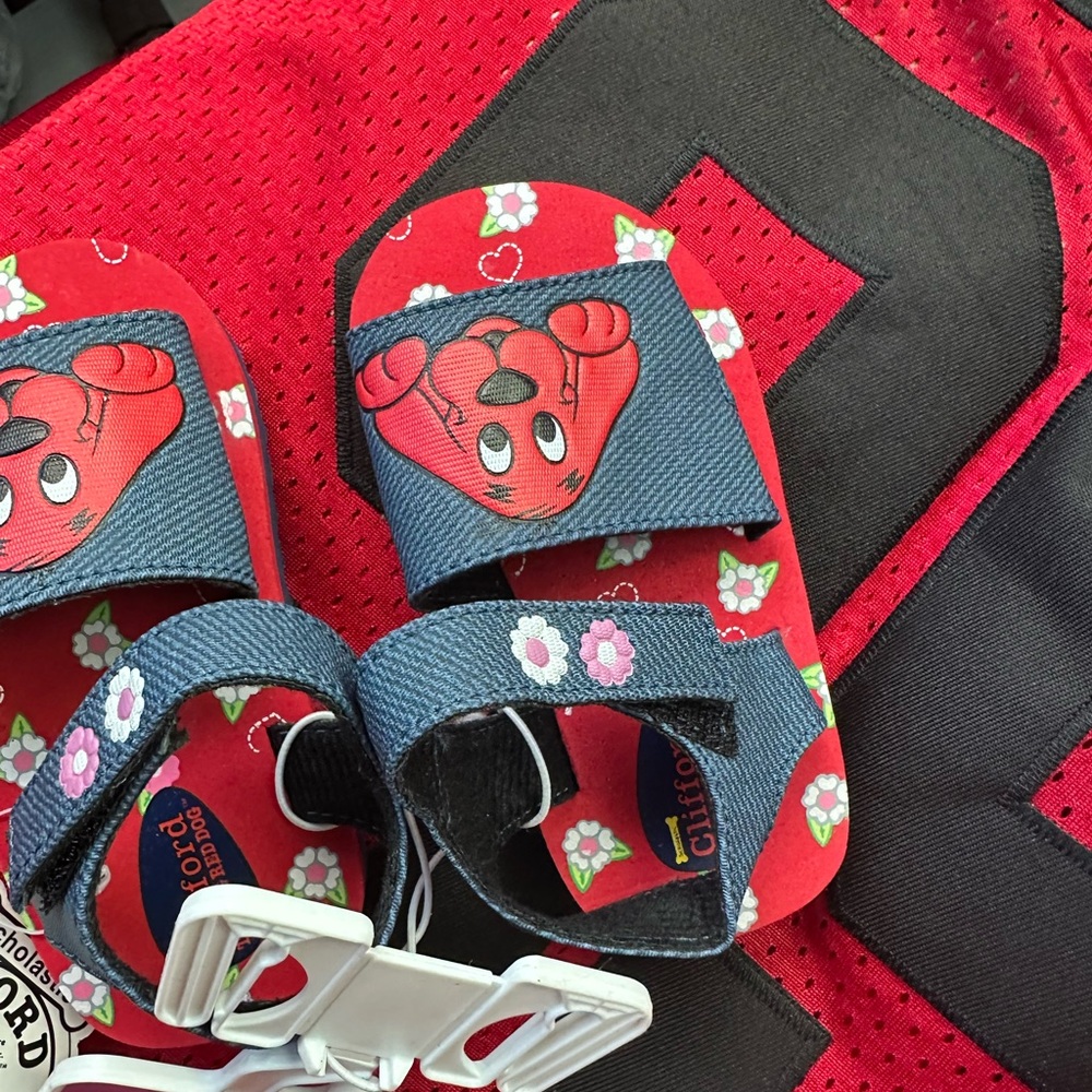 Clifford Red and Blue Baby Sandals